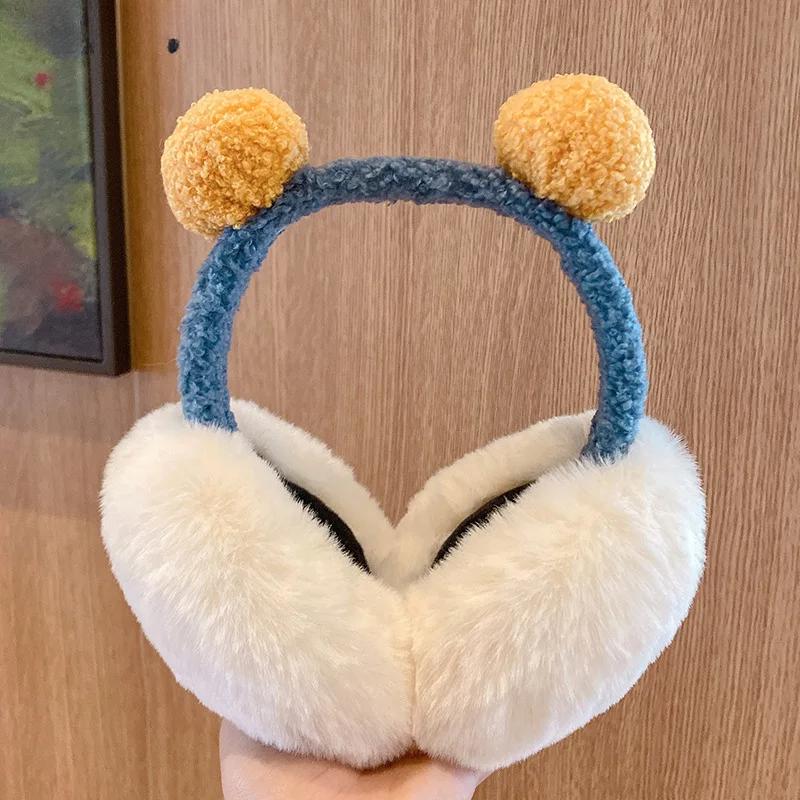 Winter Women's Earmuffs Keep Warm Korean Cute Version of Teddy Bear Cartoon Earmuffs Kids Adults Plush Extra Thick Ear Muffs