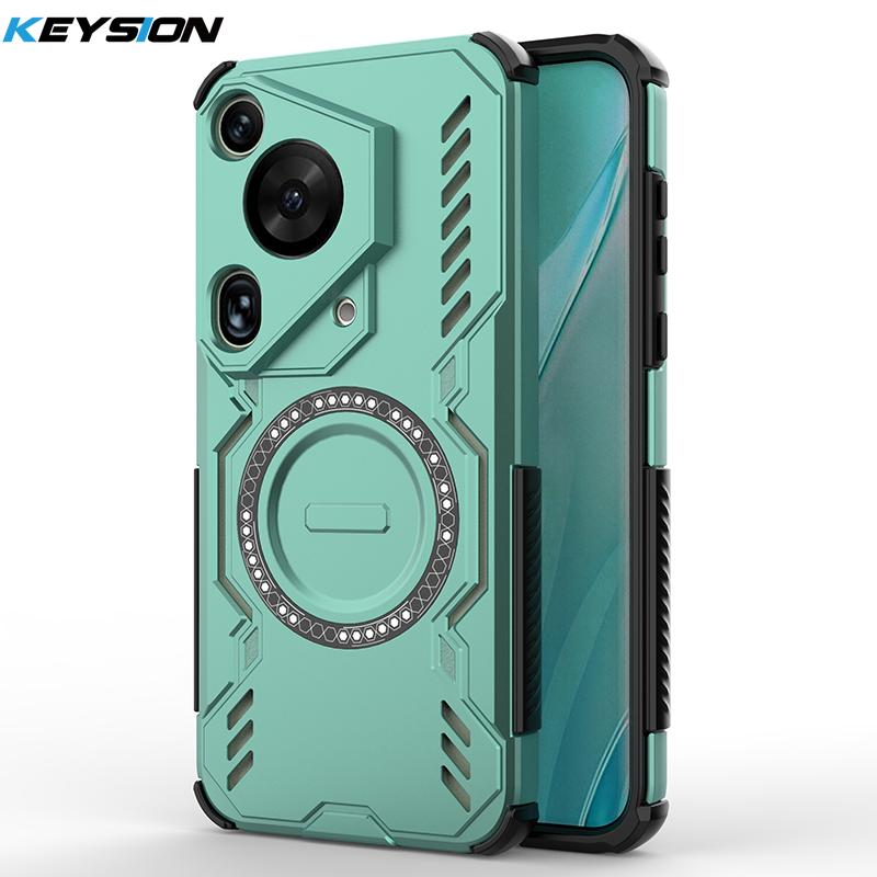 KEYSION Hollow Heat Dissipation Case for Huawei Pura 70 Pro+ Magnetic Cooling Shockproof Phone Cover for Huawei Pura 70 Ultra