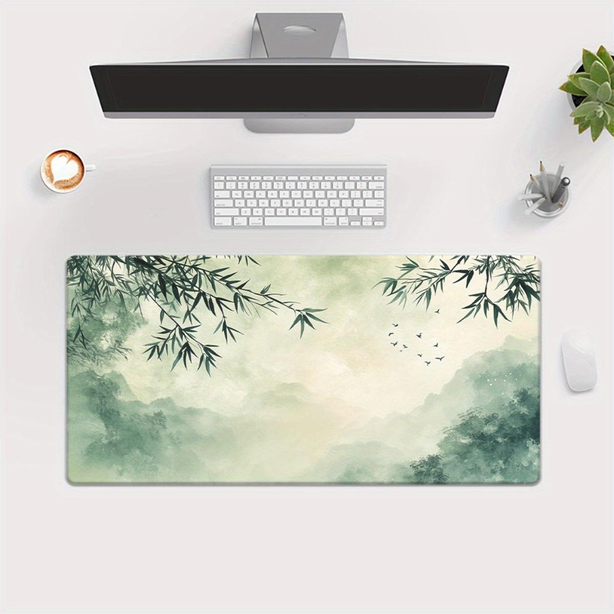 Modern Desk Mat Mouse Pad Office Desk Mat Cloth Surface Natural Rubber Base for PC Laptop Keyboard Office Desk Setup Desk Pad Ac 400x900x2mm