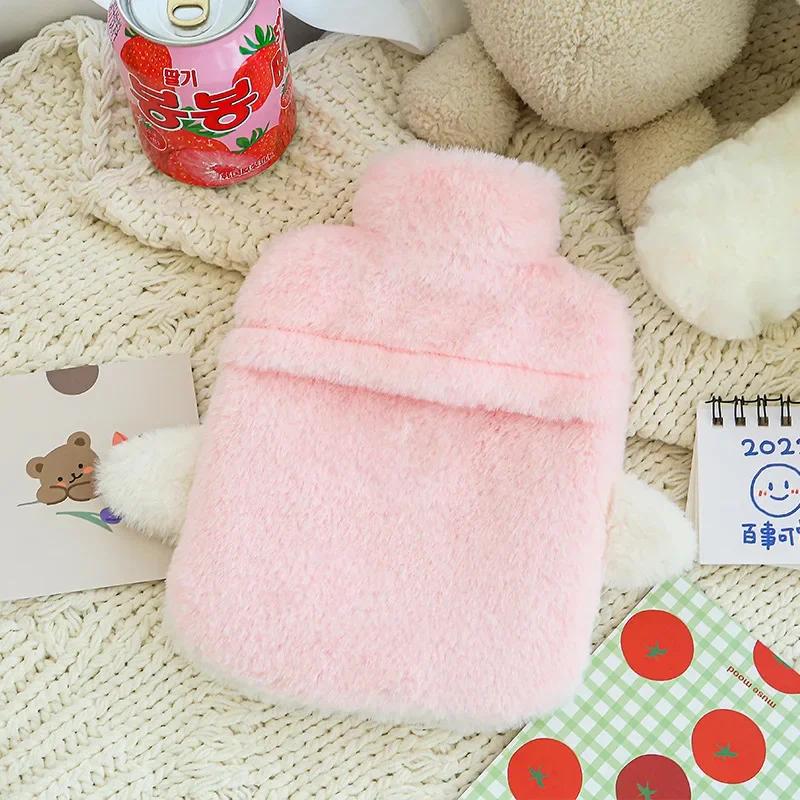 Lovely Cartoon Hand Warm Water Bottle 400Ml  Water Bottles Portable Hand Warmer Girls Pocket Hand Feet  Water Bag