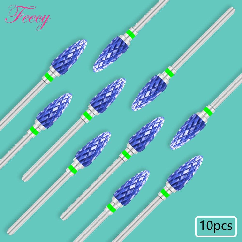 10PCS Milling Cutter For Manicure Set Ceramic Nail Drill Bits Cutters for Removing Gel Varnish Manicure Machine Accessories Mill