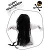 Sound Activated Halloween Hanging Figure with Red Light Up Face Detail, Animated Girl Party Decoration for Hallway, Corner, and Holiday Display