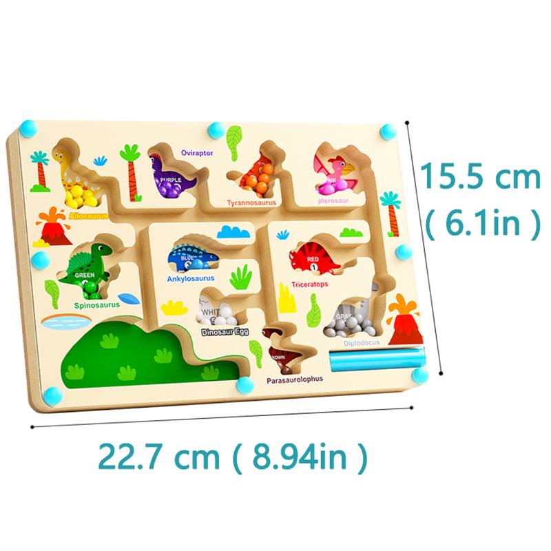 Montessori Magnetyczny Labirynt Gra Sortowanie Kolorów Zabawki dla Dzieci Trening Motoryki Małej Kontrola Długopisem Przesuwanie Koralików Zabawa Sensoryczna Zabawki Edukacyjne