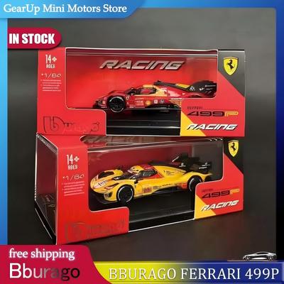 Bburago 1:64 Ferrari 499P Le Mans 2025 #83 #51 Alloy Diecast Model Car 24h Race Team WEC Hypercar Collectors Mini Toy In Stock