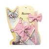 Floral Solid Nylon Dog Harness with I-Shape Bow Tie Summer Walking Leash Set for Chihuahua Medium Yorkie Durable Pet Accessories