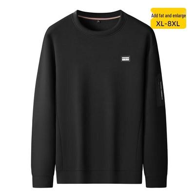 Dibinzhe Men's Plus Size Loose Fit Crew Neck Sweatshirt