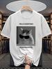 Funny Introverted Cat Photo Print Tee Casual 100 Cotton Unisexs Tshirt Summer Breathable Humorous Streetwear Lightweight Shirts