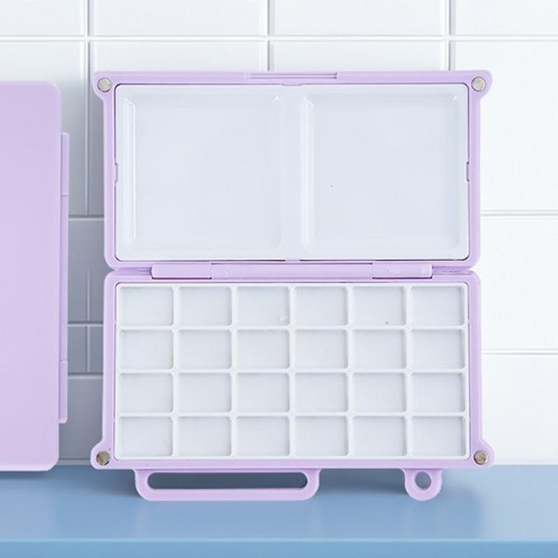 24 Colors Watercolour Paint Palette Watercolour Paint Box Empty Watercolor Box Paint Tray Palette for Artists