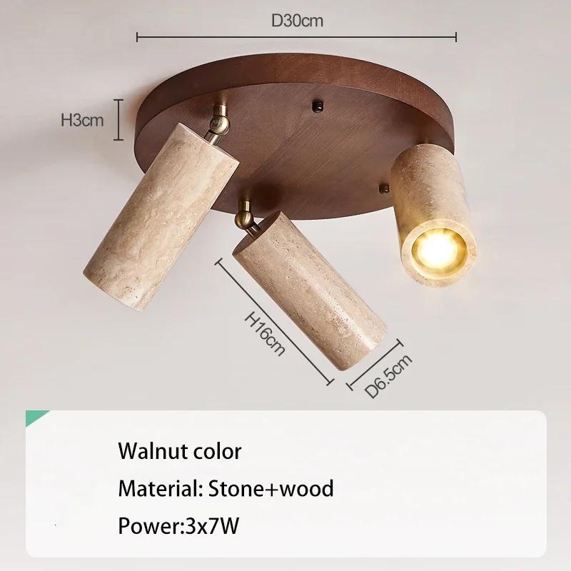 

Retro natural cave stone LED ceiling light adjustable spotlight Nordic wabi sabi ceiling light decorative lighting fixtures Cold Light 6000K