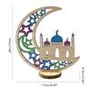 Wooden Eid Decoration Wood Hollow Carfts Ornament for Islam Muslim Festival Ramadan Mubarak Party