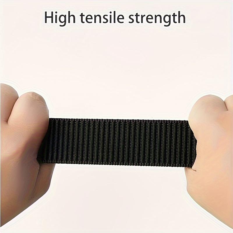 Cintura in tela nera elegante da uomo con fibbia automatica - Perfetta per jeans, tempo libero all'aperto e allenamento sportivo