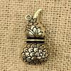 Vintage Brass Dragon-Engraved Gourd Keychain Accessory And Car Ornament Pendant