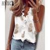 HNXC Women's Fashion Casual Sleeveless V Neck Blouses & Shirts