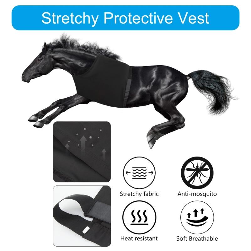 Horse Shoulder Guard AntiRub Bib Chest Saver Stretchy Horse Protective Vest Breathable Horse Rugs Horse Chest Saver