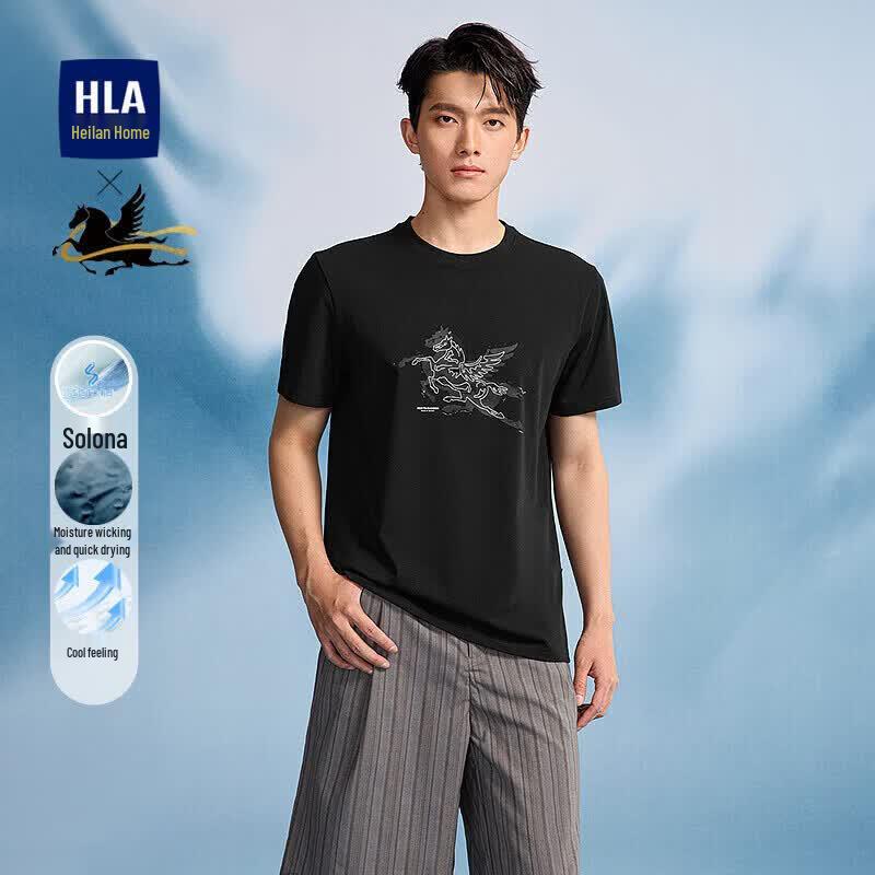 HLA Men s Cool-Feel Quick-Dry Short Sleeve T-Shirt S