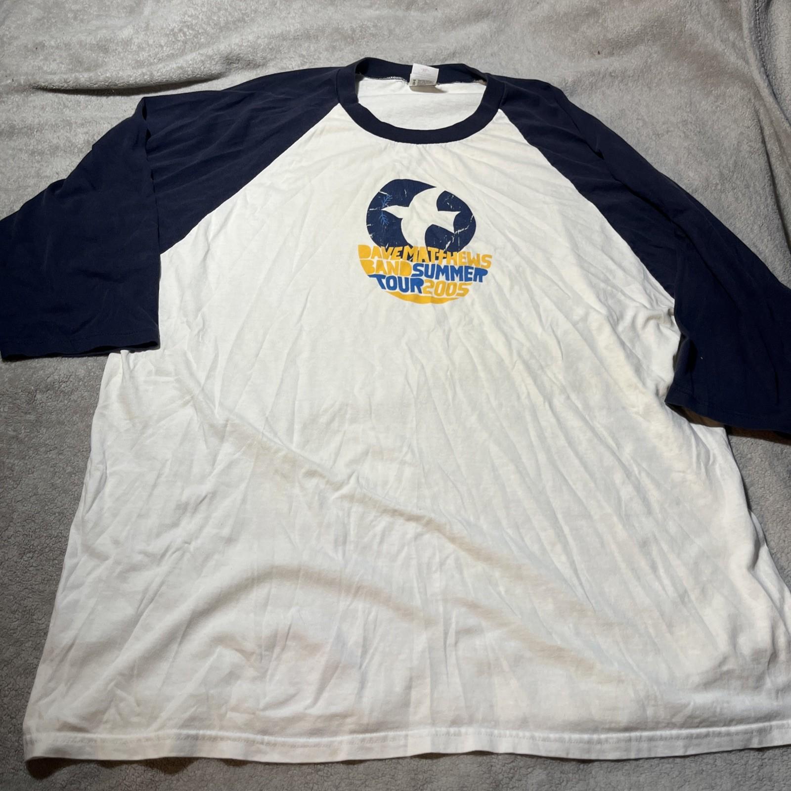 Dave Matthews Band Concert raglan T Shirt Men 2005 xl band rock tour Unisex T-Shirt XXXXL