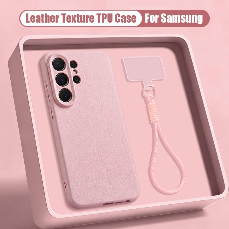 Wrist Strap Lanyard Phone Case For Samsung Galaxy S26 S24 S25 Ultra S23 S25 FE A57 A17 A56 A16 A55 A36 A15 A25 5G Soft TPU Cover