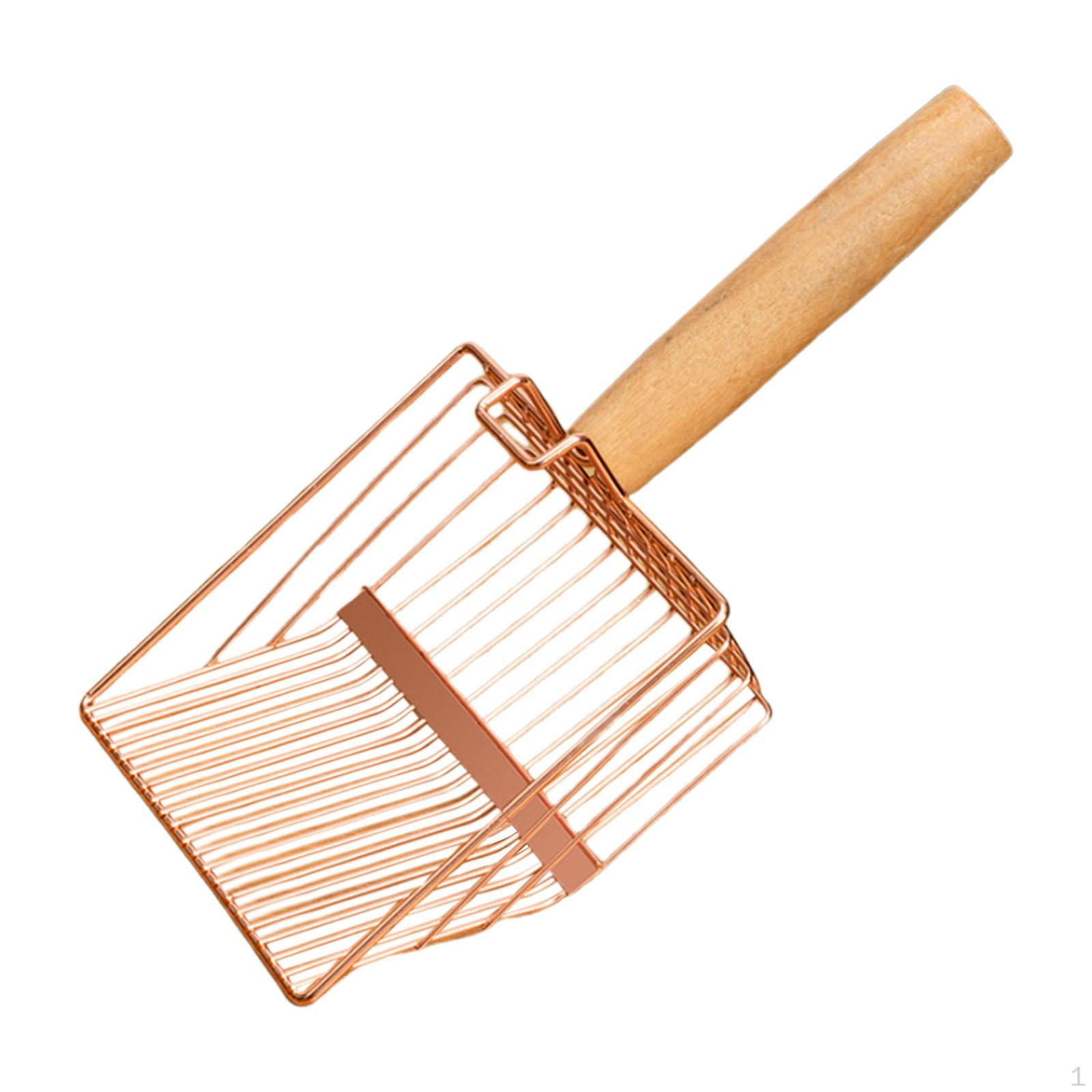 

Совок для просеивания кошачьего туалета, лопатка для чистки домашних животных, мелкий песок для котенка wood handle