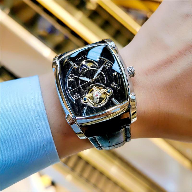 Buy Bucket Shaped Automatic Mechanical Watch Men's Luxury Brand Fashion ...