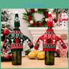 Cozy Christmas Sweater Wine Bottle Set Decorative Knit Table Atmosphere Decor