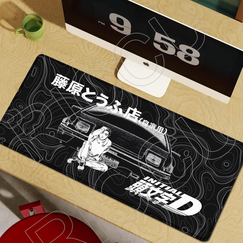 XXL HD Gaming Mouse Pad Nonslip PC Accessories Anime Initial D Keyboard Mats Large Office Desk mat Rubber Carpet protective pad