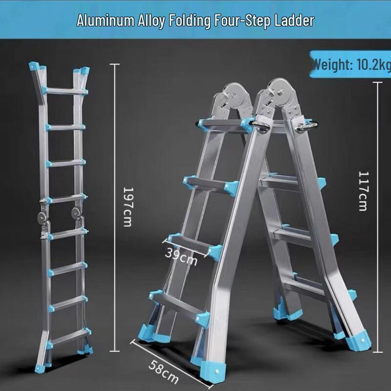 Aluminum Alloy Telescopic A-Frame Ladder