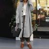 Gabardina de otoño e invierno para mujer, abrigo de longitud media con capucha, estilo europeo y americano, 2022