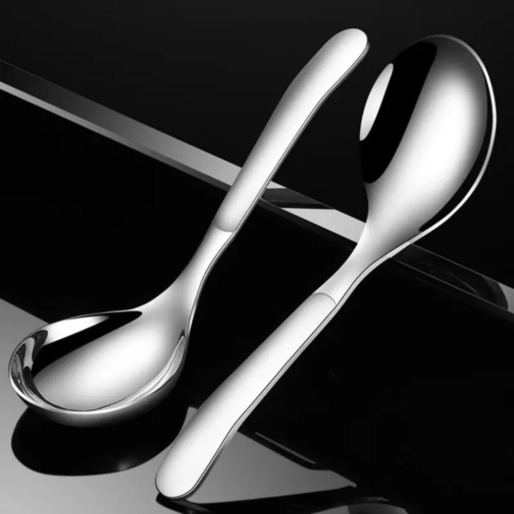 

Утолщенные ложки для супа из нержавеющей стали с полированной отделкой 316, углубление, детская ложка для ужина
