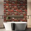 Vinyl Brick Textured Wall Cover Peel And Stick Wall Cover Vintage Red Bricklaying Pattern Self Adhesive Water-Repellent Home Decorative