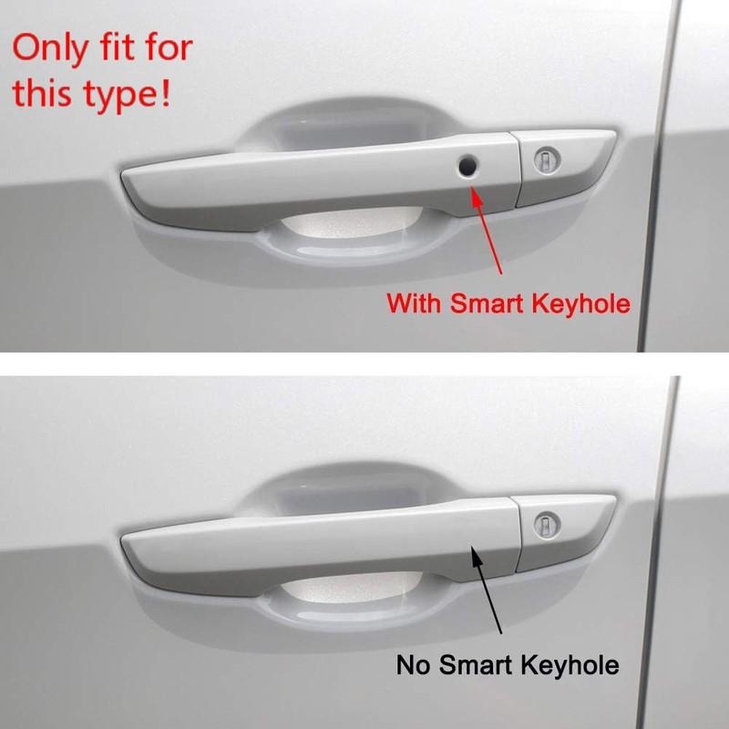 Car Outer Door Handle Covers for Honda Civic 10th Sedan/Hatchback/Type R 2017- With Smart Entry Keyhole