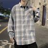 2024 Spring And Autumn Checkered Shirt Men'S Long Sleeve Sunscreen Jacket Casual Student Couple Trendy Shirt