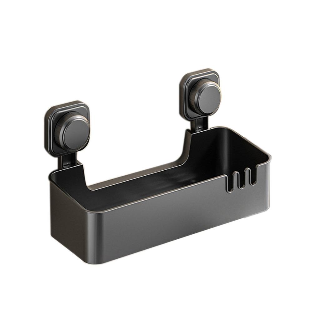 Wall Mounted Face Towel Storage Box Punch-Free Shower Basket Suction Cup Storage Box  Bathroom