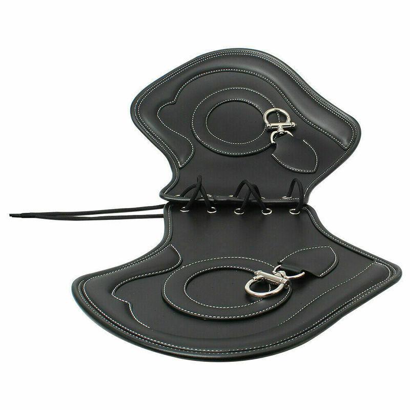 Motorcycle Universal Black Leather Heat Saddle Shield Deflector For Harley Sportster Touring Softail Breakout Dyna Honda Yamaha