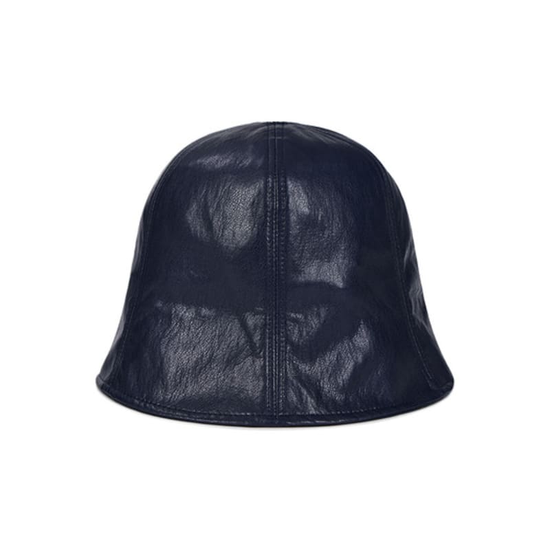 VARZAR VZ Studded Vegan Leather Tulip Hat Navy
