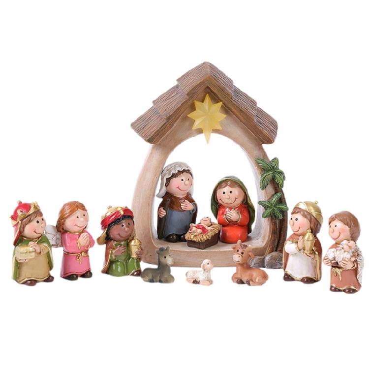 

Holy Family Figurine Home Decorations Holy Crib Figurine Resin Figurine 1