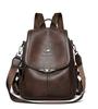 Schoolbag Wholesale 1011 New Large Capacity Women's Leather Texture Women's Backpack Soft Leather Multi-purpose Middle-aged Women's Bag Mother Bag