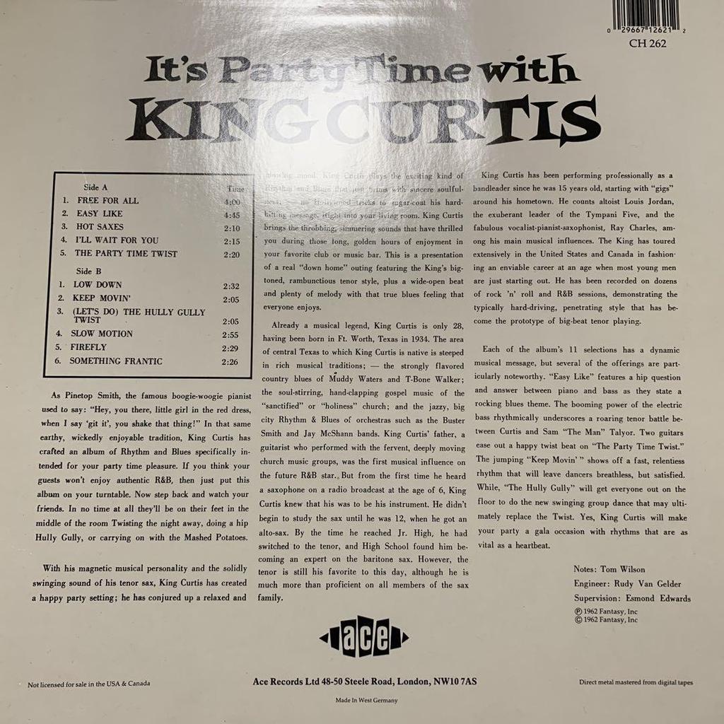 [USED] KING CURTIS LP IT'S PARTY TIME WITH