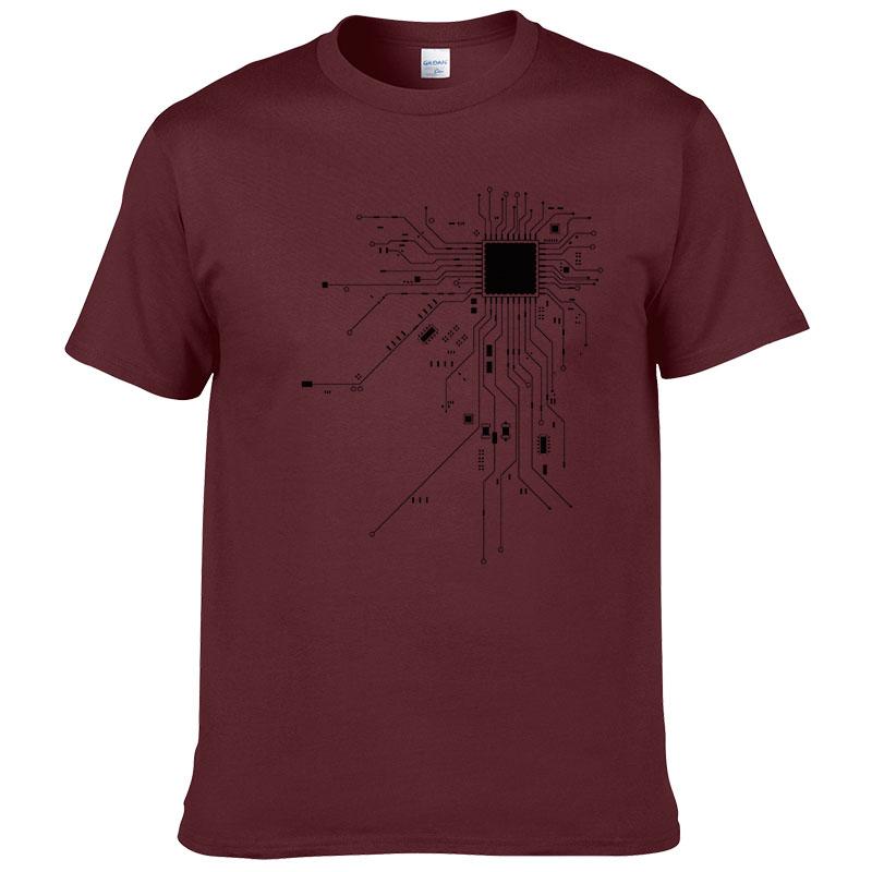 Tricou Bărbați Inimă Nucleu CPU Calculator GEEK Nerd Freak Hacker PC Gamer Vara Mânecă Scurtă Bumbac Mărime Europeană #303