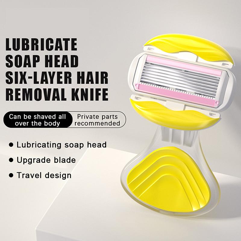 Portable Comfortglide Women Razor For Travel Face Leg Bikini Body Hair Shaving With Aloe Vera Soap Lady Manual Shaver Set