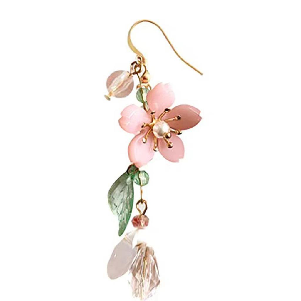 Elegant Petal Leaf Earrings Stylish Ear Hooks Featuring Natural Beauty Design for Fashionable Women in Resin Material