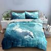 Elegant Horse Ocean Art Decor Soft Comfortable Duvet Cover Bedding Set Included 1*Duvet Cover & 2*Pillowcases, Gift