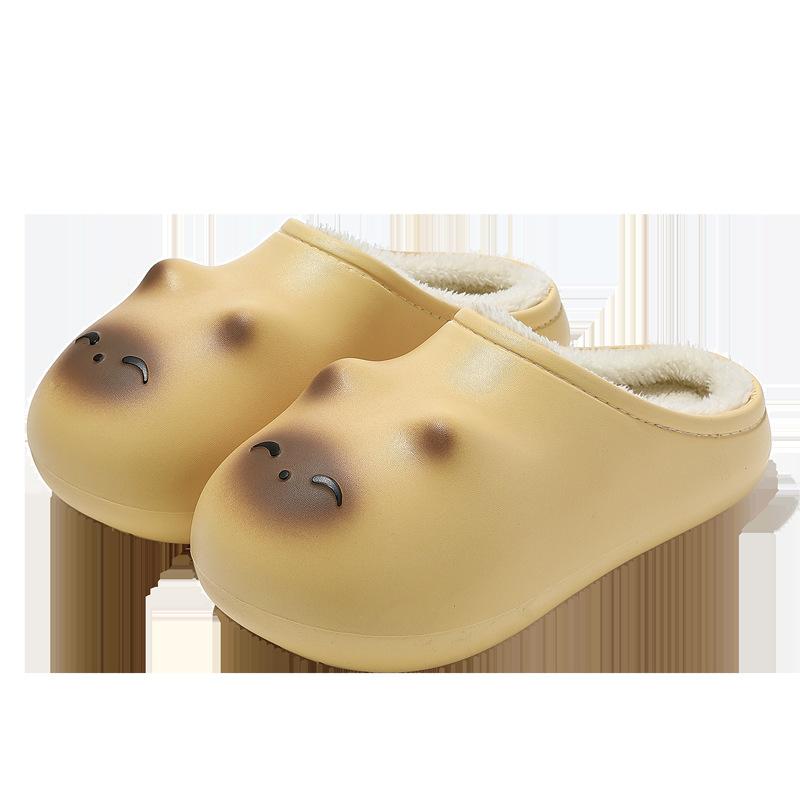 Kreslený roztomilý kočka malá tlustá kočka bavlněné pantofle 2025 podzim a zima nové voděodolné a protiskluzové teplé bavlněné boty se silnou podrážkou