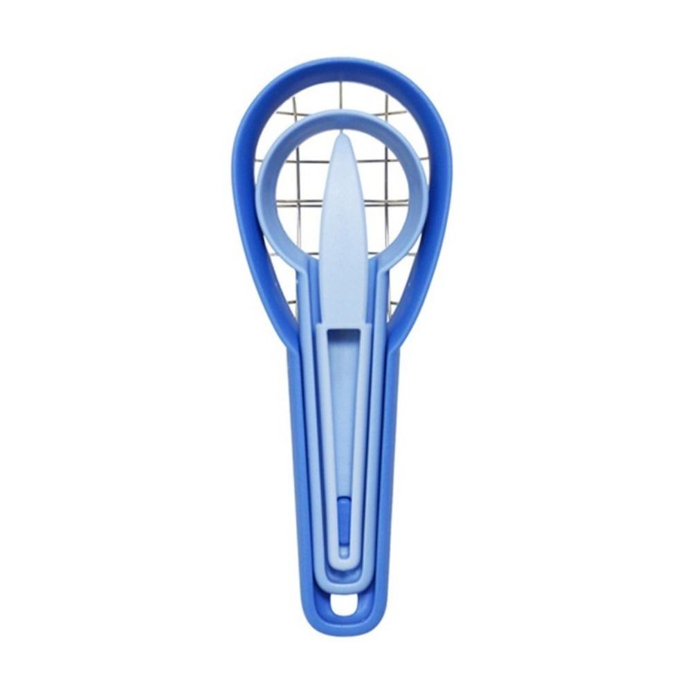 Stainless Steel Avocado Cutter Plastic Melon Cutter Slicer Avocado Peeler  Fruit Salad синий