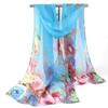 Silk Scarves, Women's Printed Chiffon Summer Shawls, Sun Protection Decorations for Beaches