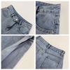 Stylish Loose High-Waist A-Line Denim Shorts for Women – Summer Korean Wide-Leg Slim Fit with Curled Hem