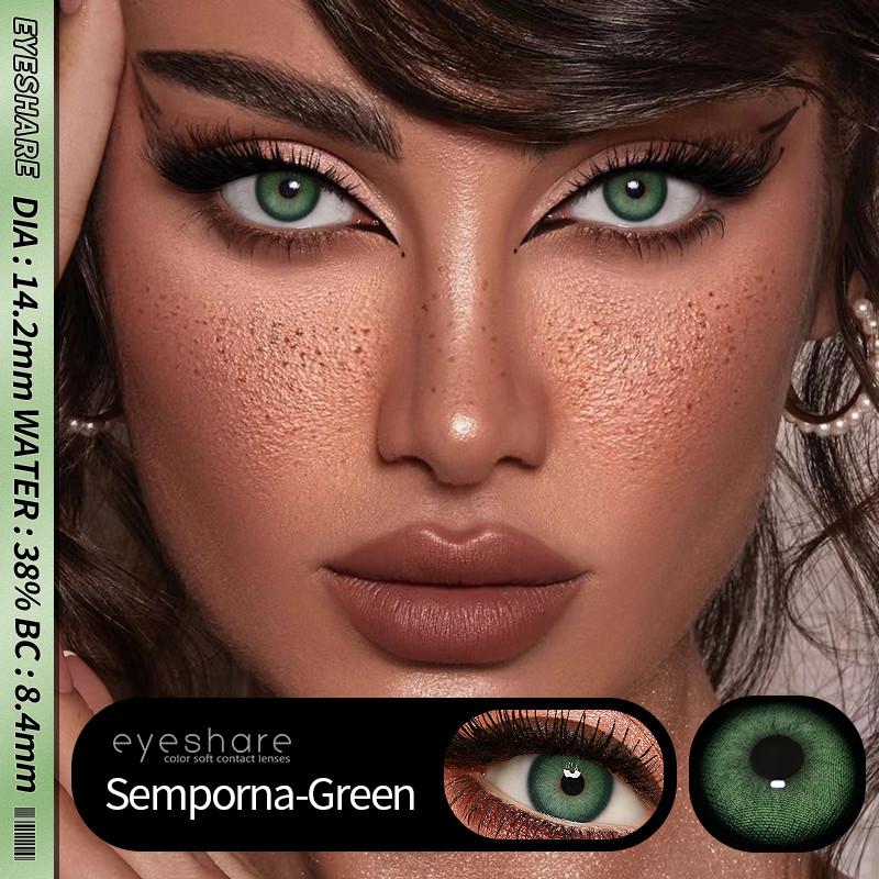 Eyeshare 1 Pair Gray Brown Colored Contact Lenses for Eyes Beautiful Natural Pupil Soft Contacts