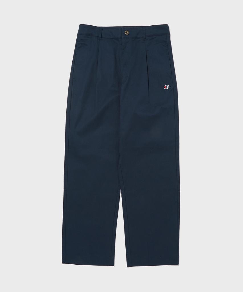 CHAMPION Cotton Tuck Wide Pants Normal Navy