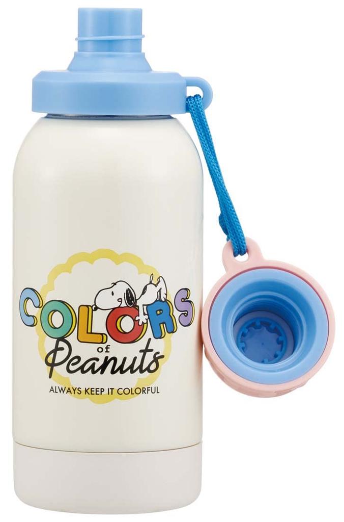 Skater 580ml Stainless Steel Water Bottle, Single Layer, Room Temperature, Healthy Drinks, Snoopy, Peanuts Colors, SSSC6-A