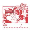 Artec Planner Decorative Wooden Pattern Stamp Retro Pop City Girl Daily Log 3cm 74777 Stamps, 30, - Square,