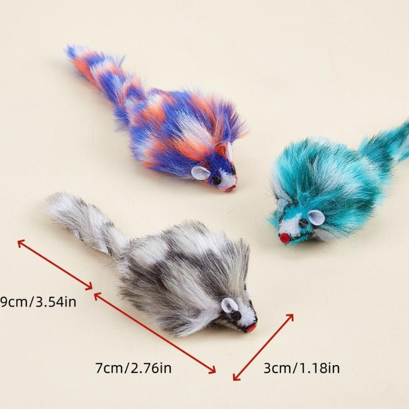 

Cat Teaser Toy Lmitation Mouse Plush Interactivity Kitten Toy Gnaw Catch Funny Cat toy Cat Accessories